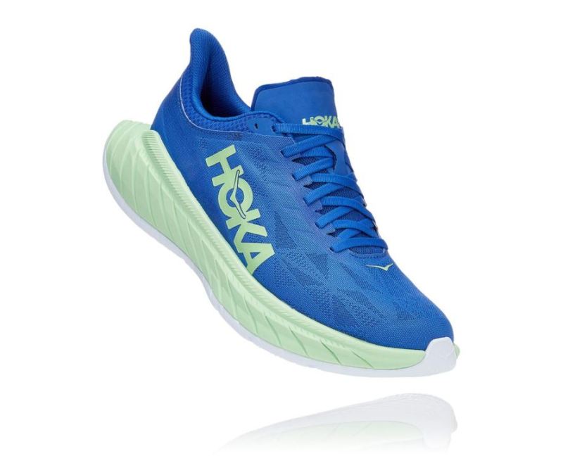 HOKA CARBON X 2 POUR HOMMES BLEU ÉCLATANT / VERT CENDRÉ