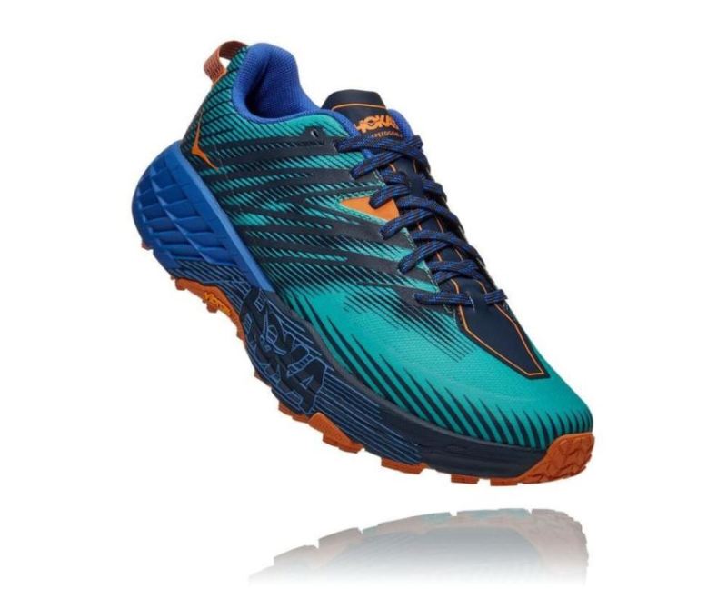 Hoka Speedgoat 4 pour homme Atlantis / Dazzling Blue