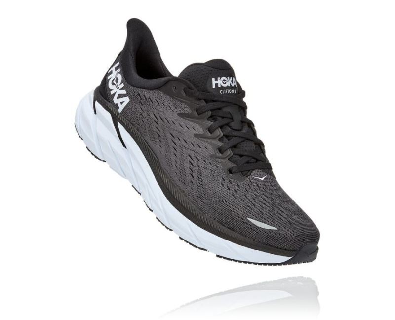 HOKA CLIFTON 8 HOMME NOIR / BLANC