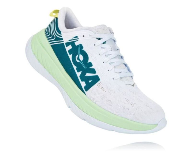 Hoka Carbon X pour homme Green Ash / White