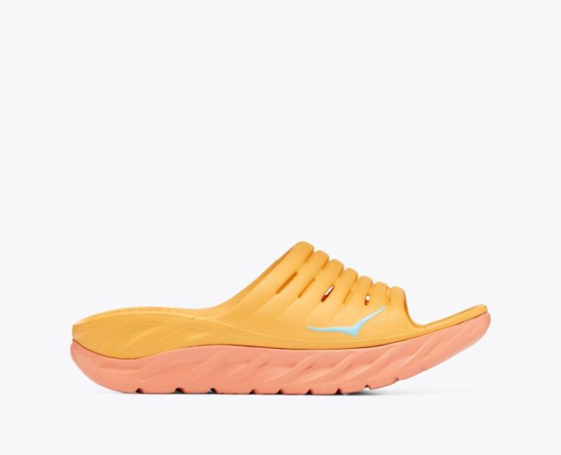 Claquettes Hoka Ora Recovery pour homme - Amber Yellow / Shell Coral