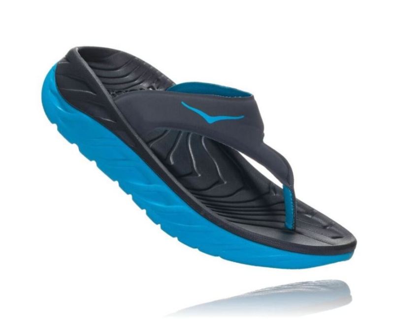 Hoka ORA Recovery Flip pour femme Ebony / DresdenBleu