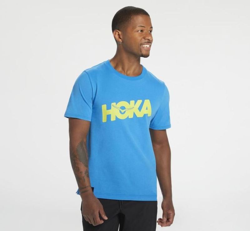 T-shirt de marque Hoka pour hommes Diva Blue