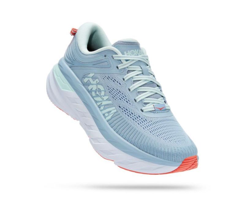 HOKA BONDI 7 FEMME BLEU BROUILLARD / BLEU VERRE