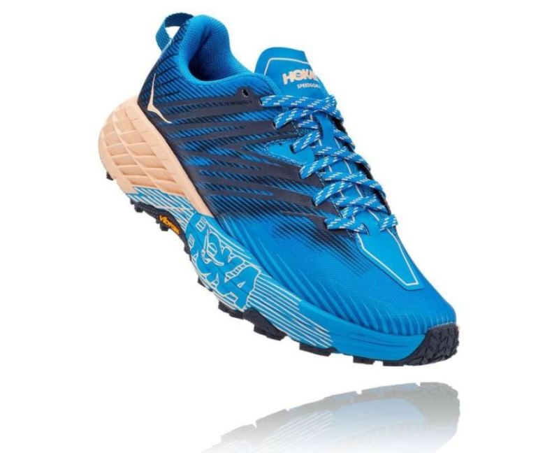 Hoka Speedgoat 4 pour femme Indigo Bunting / Bleached Apricot