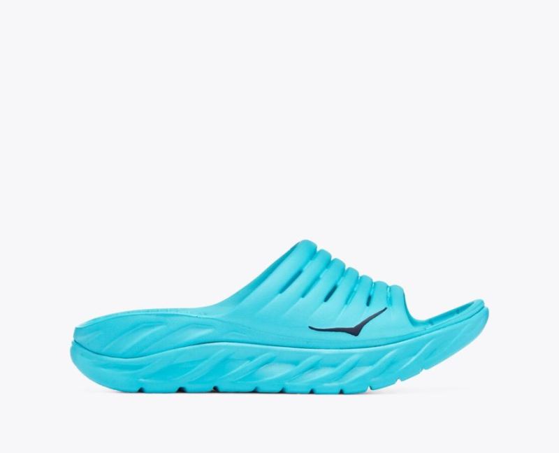 Hoka Ora Recovery Slide pour femme - Bleu Scuba / Bleu Bellwether