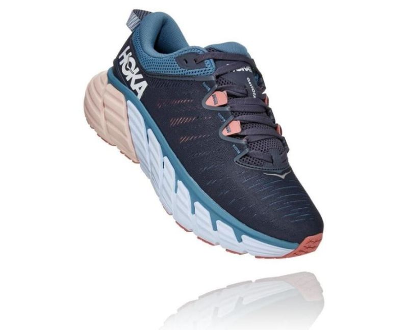 Chaussures de course sur route Hoka Gaviota 3 pour homme, bleu ombré / rosette