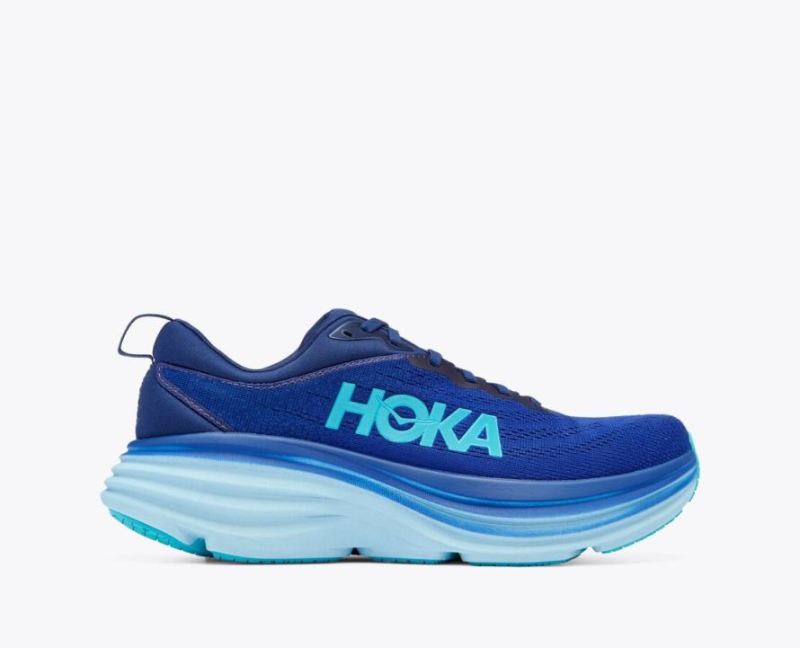 Hoka Bondi 8 pour homme - Bleu Bellwether / Bleuté