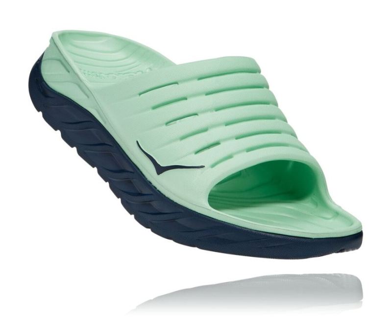 HOKA ORA RECOVERY SLIDE POUR HOMMES GREEN ASH / OUTER SPACE