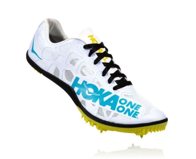 Chaussures d'athlétisme Hoka Rocket MD pour hommes, noir/cyan