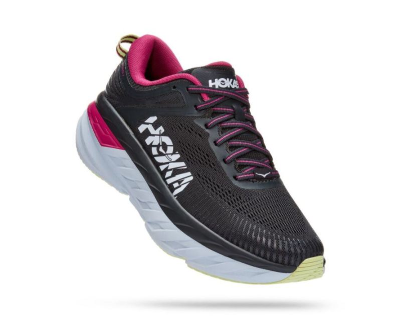 HOKA BONDI 7 FEMME BLEU GRAPHITE / FUCHSIA FESTIVAL