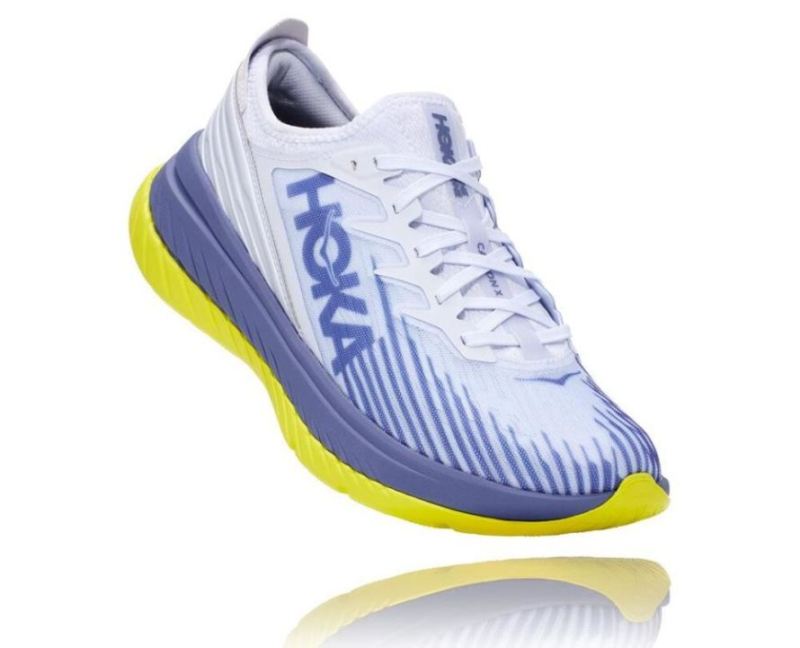 Chaussures de course à pied Hoka Carbon X-SPE pour hommes Blanc / Bleu glace