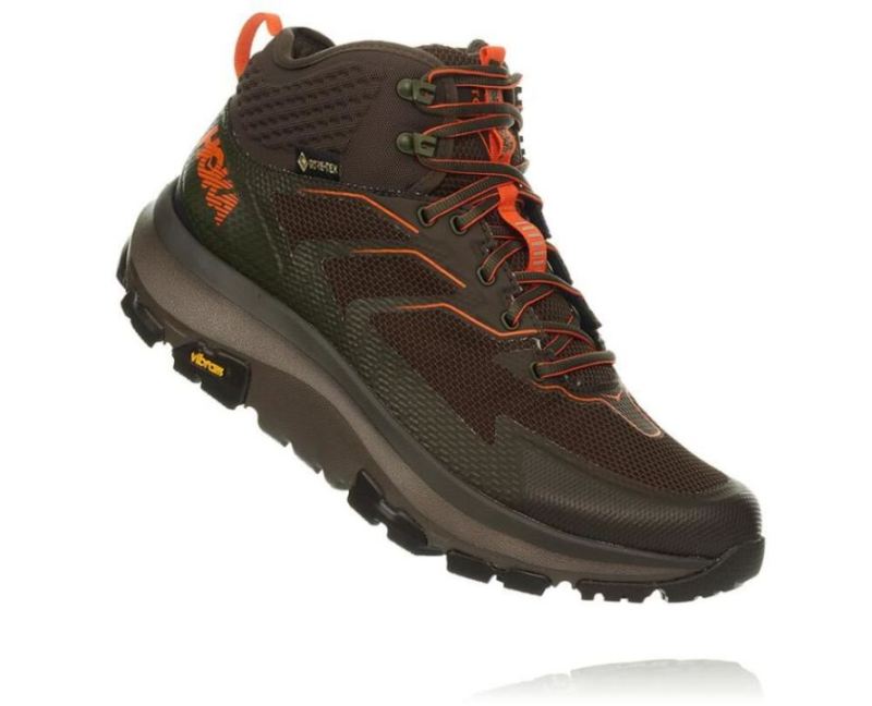 Hoka Toa GORE-TEX Noir olive/orange pour homme