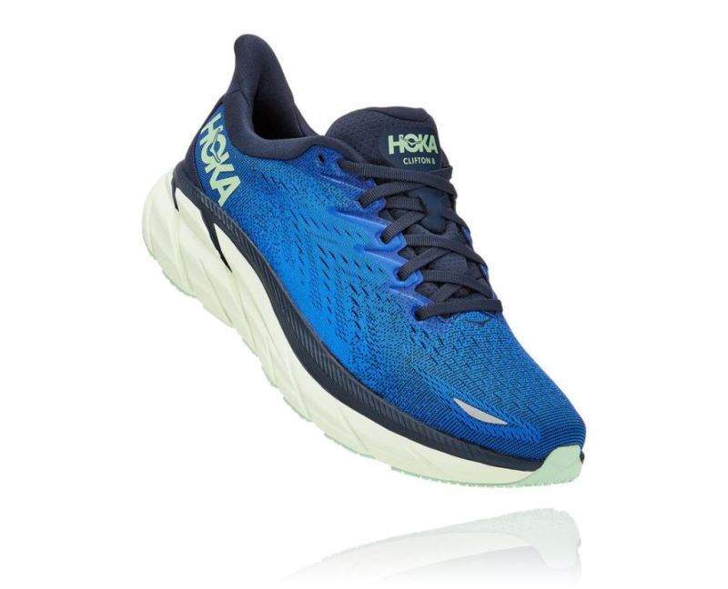 HOKA CLIFTON 8 POUR HOMMES BLEU ÉCLATANT / ESPACE