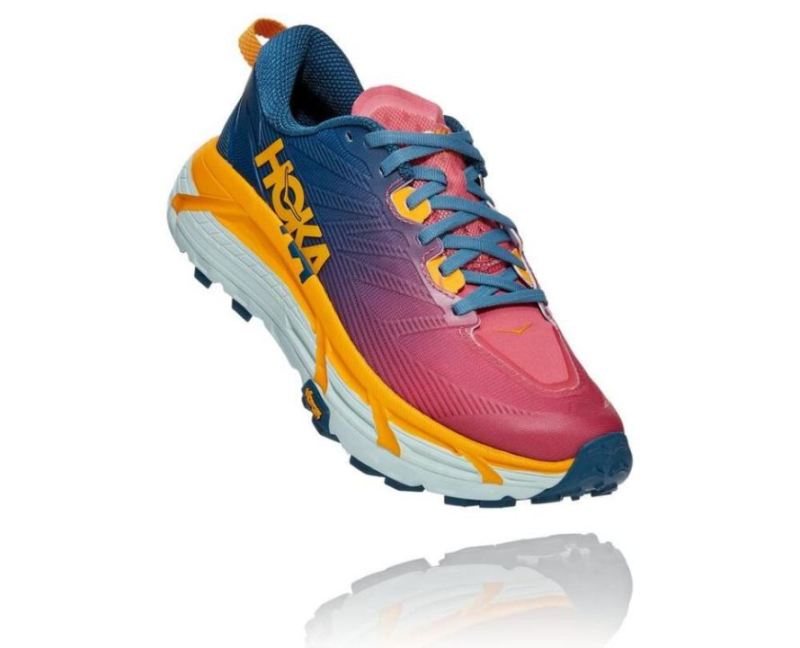 Hoka Mafate Speed 3 Femme Bleu Marocain / Safran