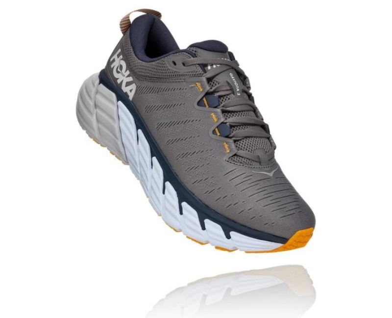 Chaussure de course sur route Hoka Gaviota 3 pour homme Gris anthracite / Bleu ombré