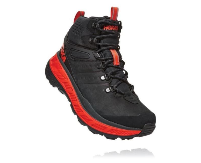 Hoka Stinson Mid GORE-TEX Anthracite/mandarin rouge pour homme