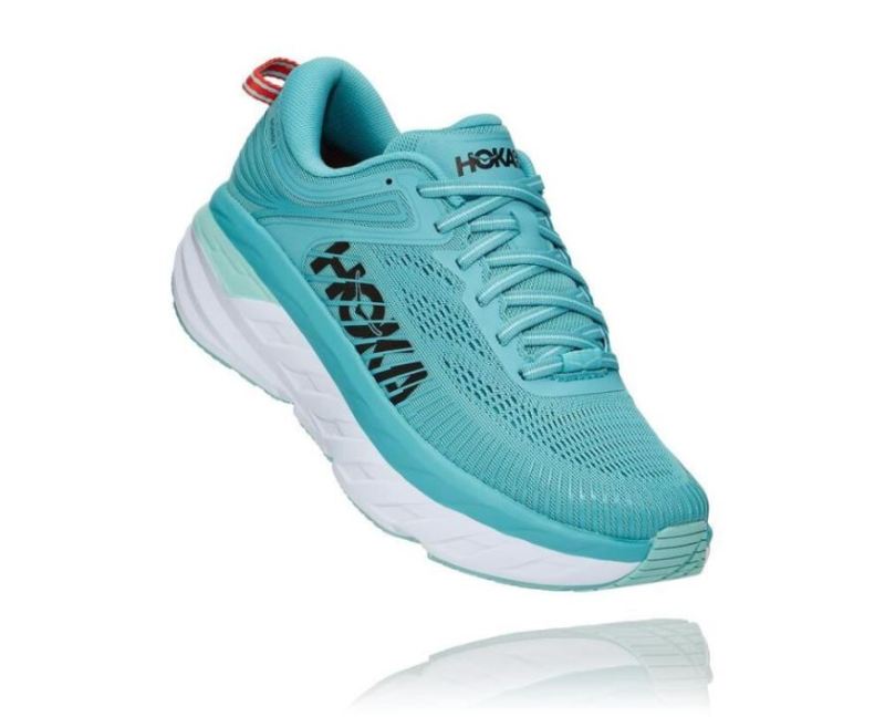 Hoka Bondi 7 pour femme Aquarelle / Bleu coquille d'œuf