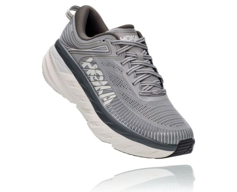 Hoka Bondi 7 pour homme Wild Dove / Dark Shadow