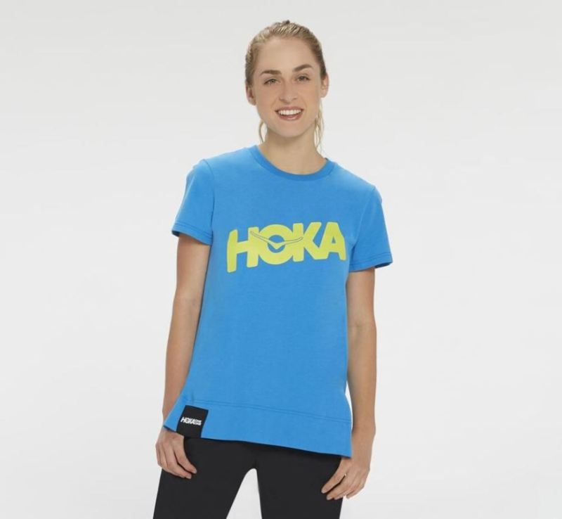 Hoka Brand Tee Diva Blue