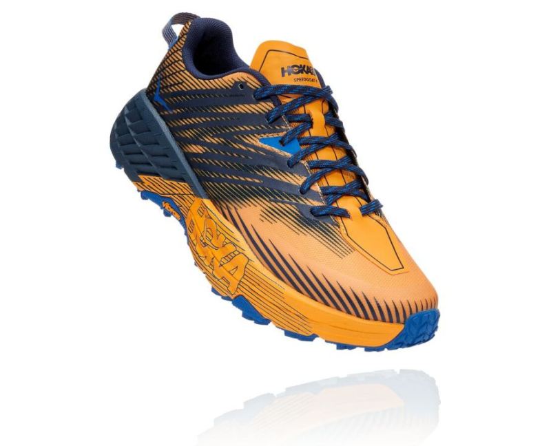 HOKA HOMME SPEEDGOAT 4 SAFRAN / IRIS NOIR