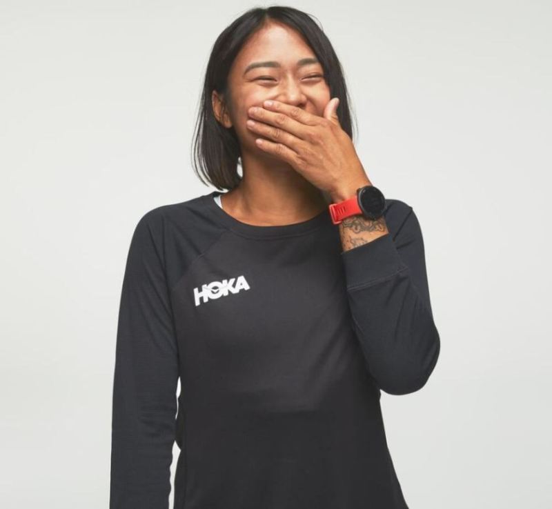 Hoka Performance 3/4 Sleeve pour femmeNoir