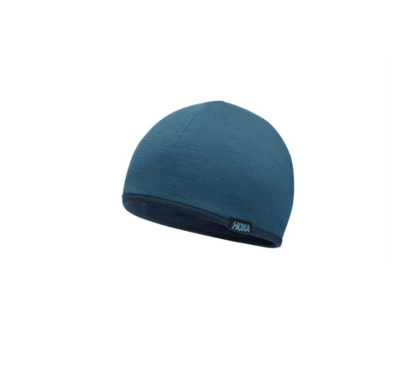 Bonnet Hoka Merino Trail pour homme, bleu sarcelle