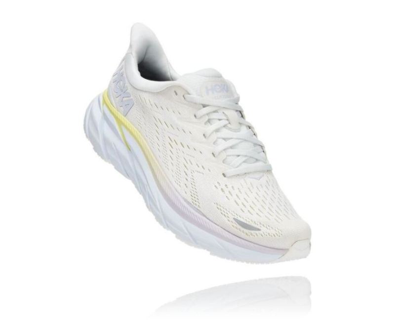 Clifton 8 pour femme de Hoka Blanc de Blanc / Blanc brillant