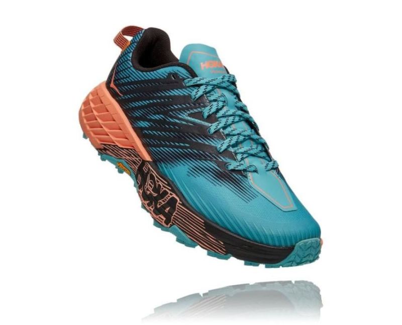 Hoka Women's Speedgoat 4 Aquarelle / Cantaloupe