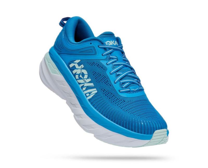 HOKA BONDI 7 HOMME BLEU IBIZA / BLEU VERRE