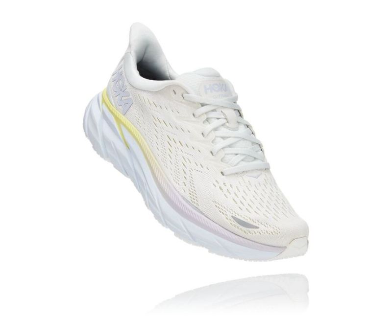 HOKA CLIFTON 8 POUR FEMMES BLANC DE BLANC / BLANC BRILLANT